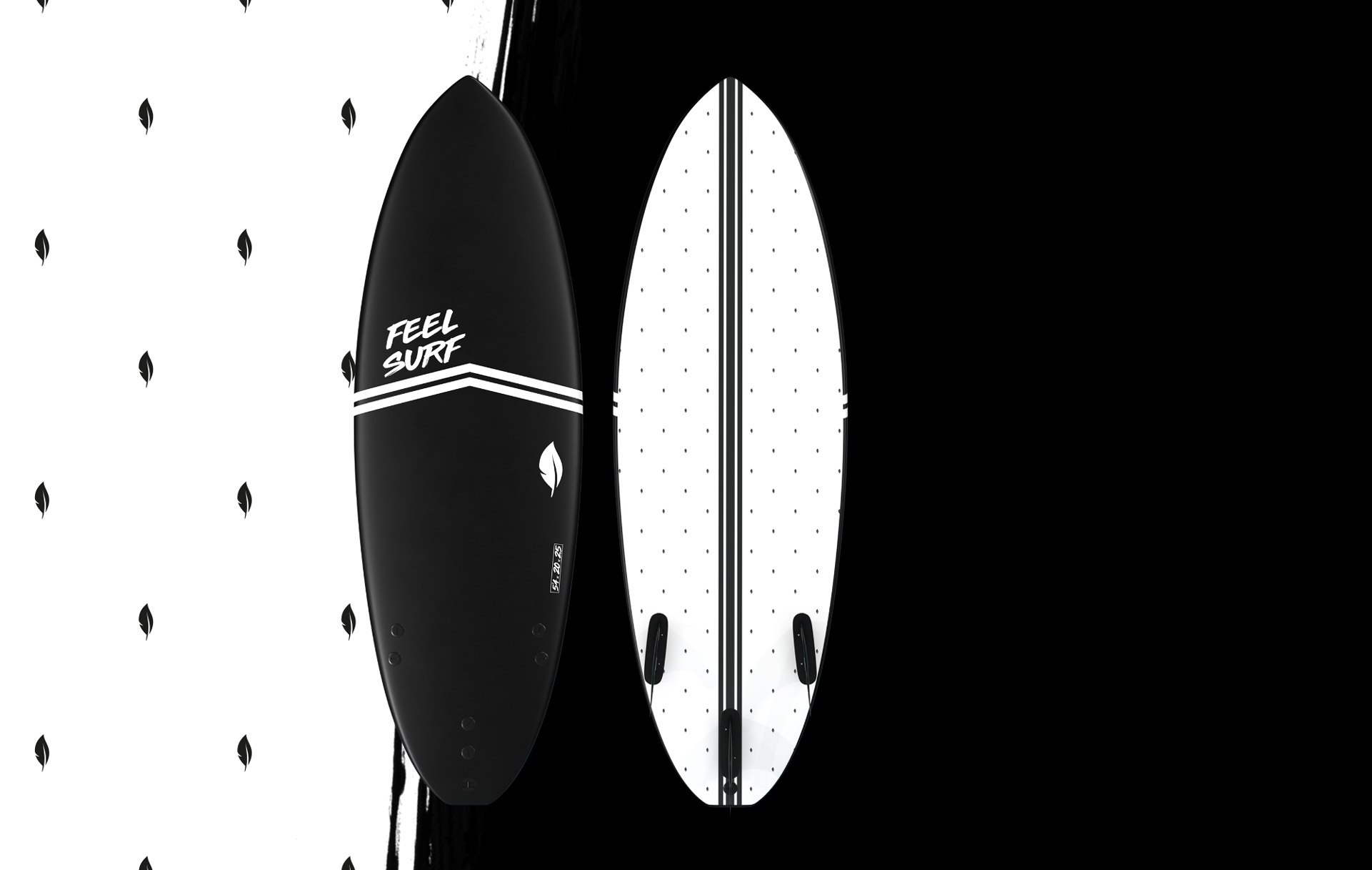 PLANCHE DE SURF EN MOUSSE 5'4 FEEL SURF